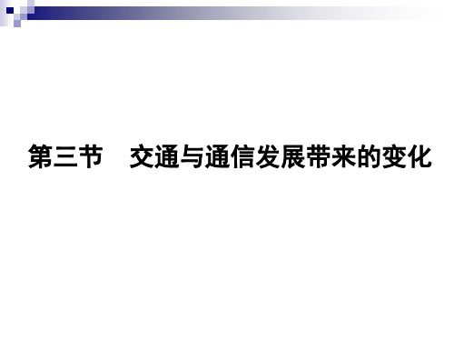 高中地理鲁教版必修二 4.3 《交通与通信发展带来的变化》课件1