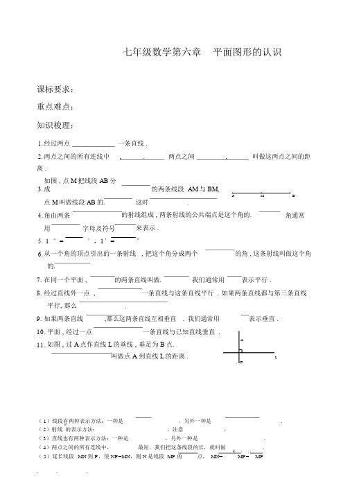 七年级数学_平面图形的认识总复习1