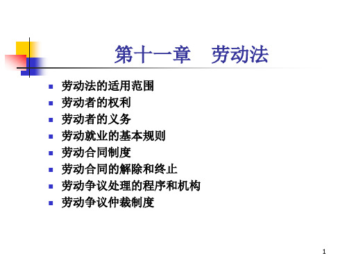 经济法课件11-劳动法