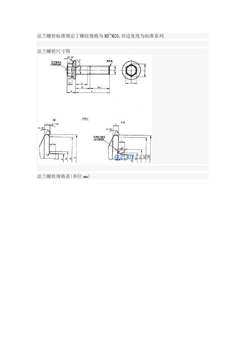 法兰螺栓标准规定