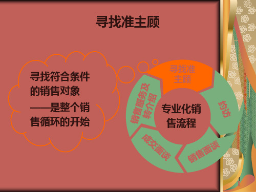 开门红准主顾哪里来保险公司早会分享培训PPT模板课件演示文档幻灯片资料