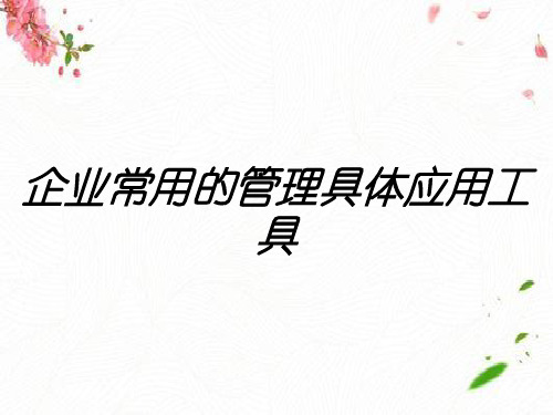 企业常用的管理具体应用工具