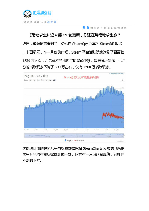 熊猫加速器讯：绝地求生迎来大更新