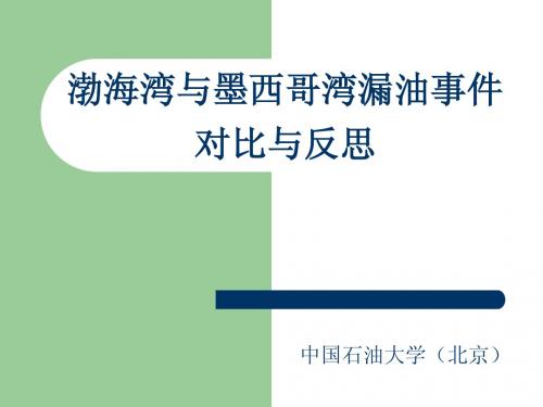 渤海湾与墨西哥湾漏油事件对比与反思