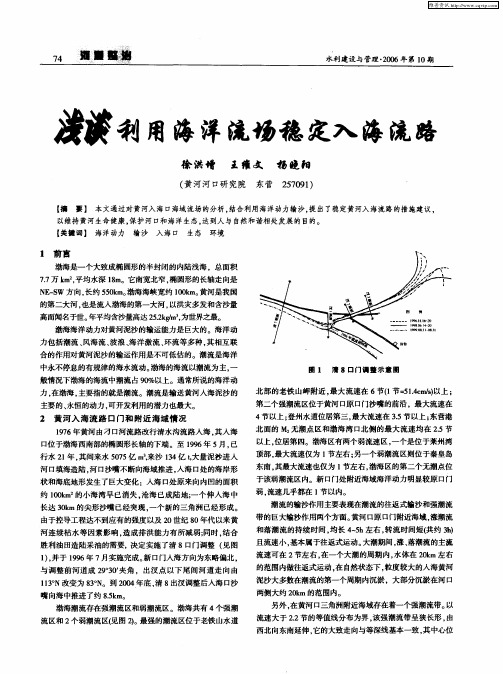 浅谈利用海洋流场稳定入海流路