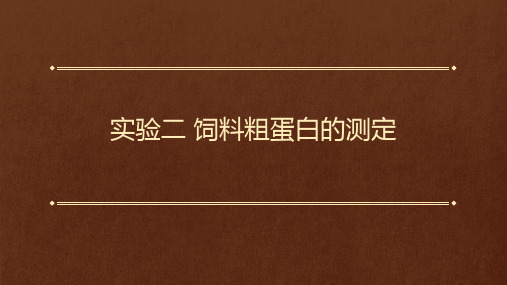 饲料中粗蛋白测定