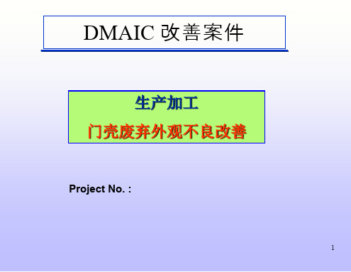 DMAIC 改进案例ppt课件