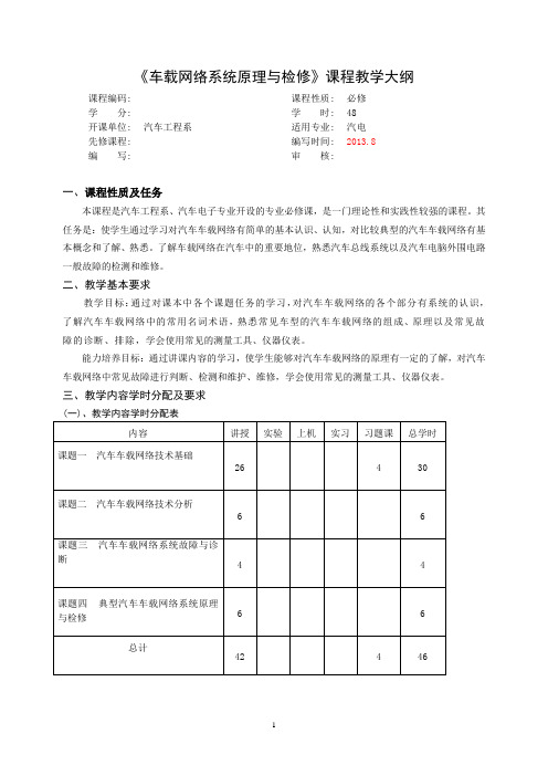 车载网络大纲