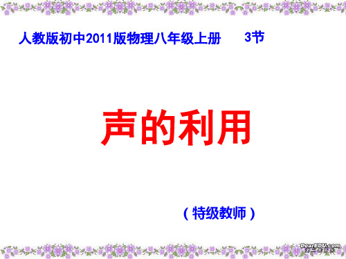 人教版八年级物理上册 第二章第三节 声的利用 (共22张)PPT课件