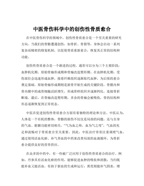 中医骨伤科学中的创伤性骨质愈合