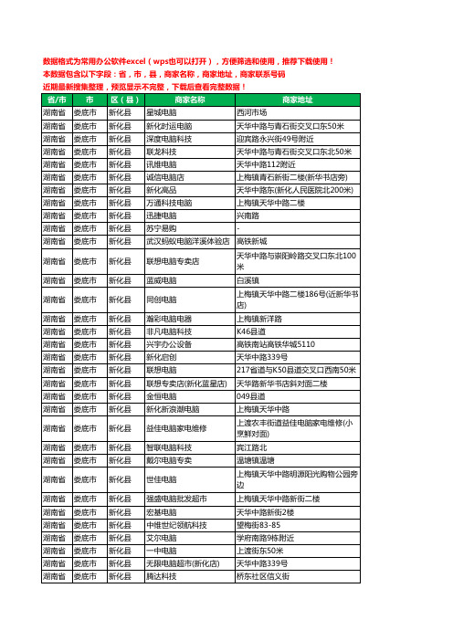 2020新版湖南省娄底市新化县电脑工商企业公司商家名录名单联系电话号码地址大全75家