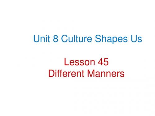 冀教版九年级英语全册 Unit 8 Lesson 45 课件(共12张PPT)