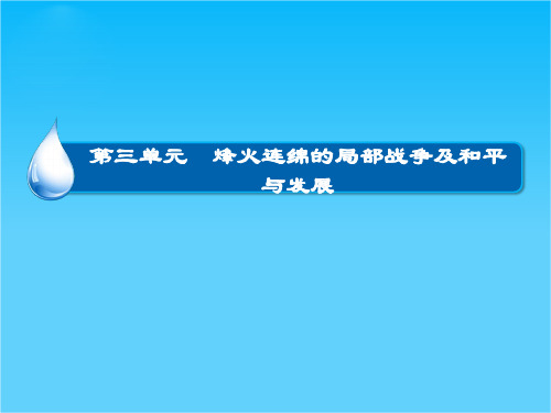 高考历史大一轮总复习精讲课件选修3-3 烽火连绵的局部战争及和平与发展(23张ppt)