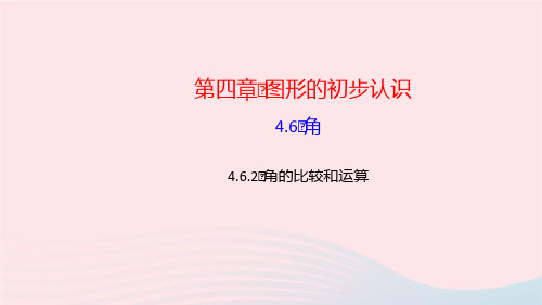 数学七年级上册第四章图形的初步认识4.6角2角的比较和运算作业课件 华东师大版
