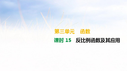 2019年中考数学总复习课件：反比例函数及其应用