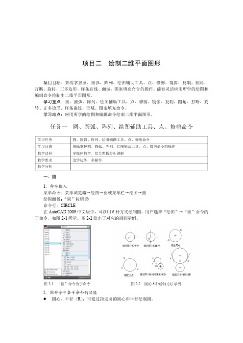 项目二绘制二维平面图形