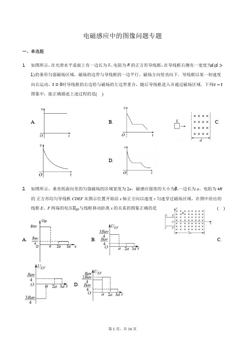 高三物理二轮复习常考模型微专题复习-电磁感应中的图像问题专题
