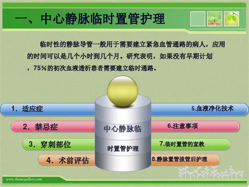 中心静脉临时置管护理(共9张PPT)