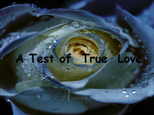 英语话剧表演：A Test of  True  Love