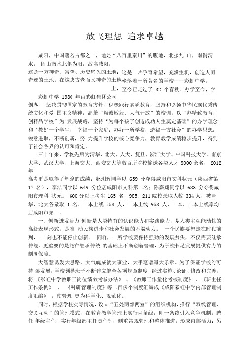 放飞理想追求卓越