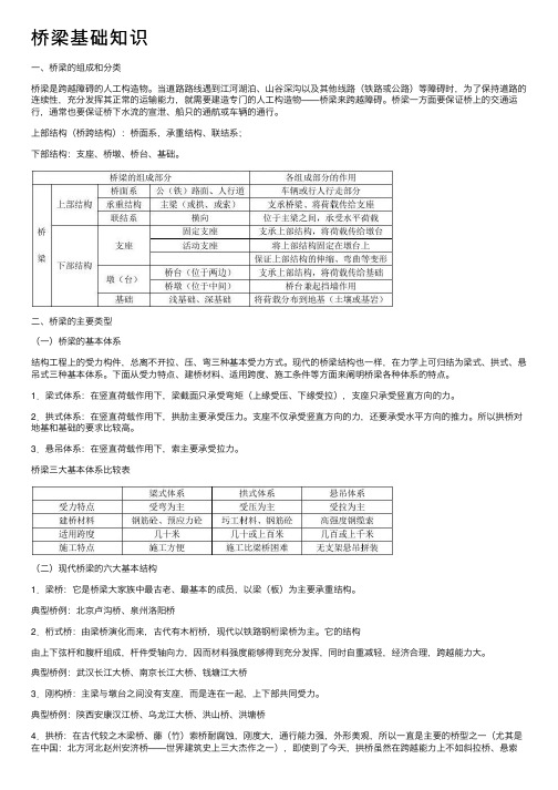 桥梁基础知识