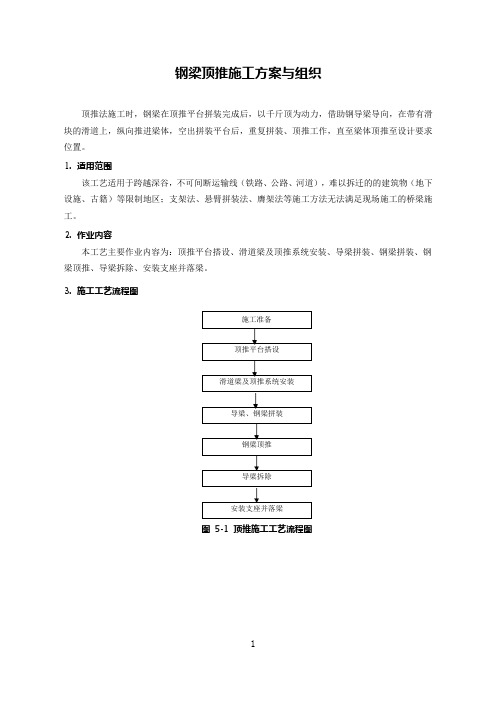 钢梁顶推施工方案与组织