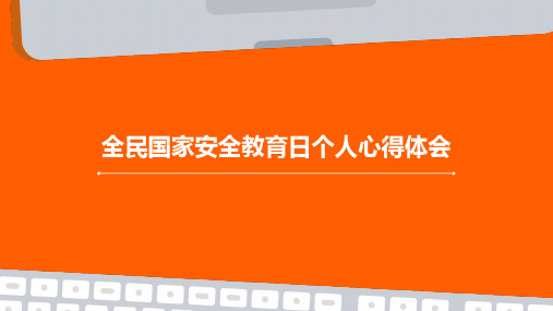 全民国家安全教育日个人心得体会PPT