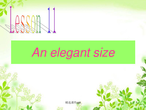 A unit  An elegant sizeppt课件