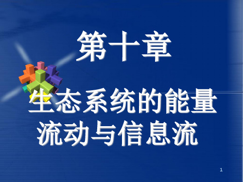 第十章生态系统的能量流动与信息流 《生态学》课件