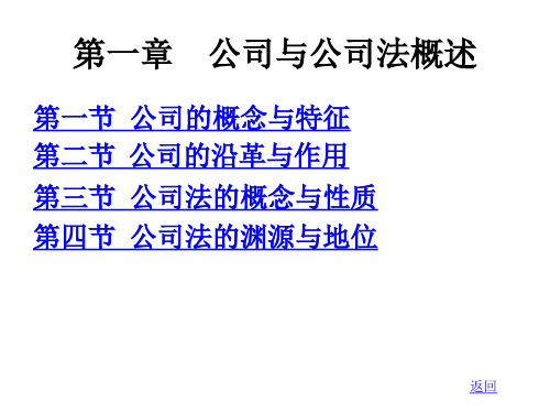 教学课件 公司与公司法