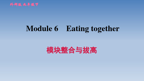 2020春外研版九年级英语下册 Module 6 习题 模块整合与拔高