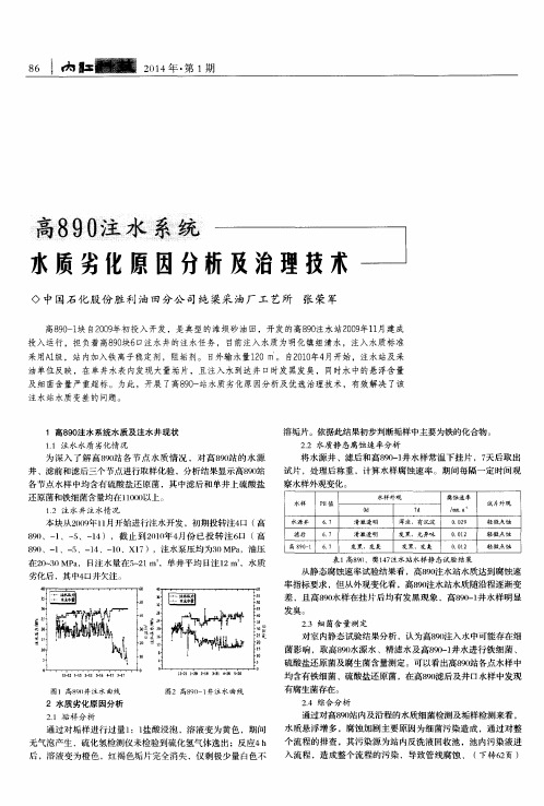 高890注水系统水质劣化原因分析及治理技术