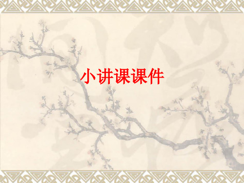 [课件]小讲课PPT