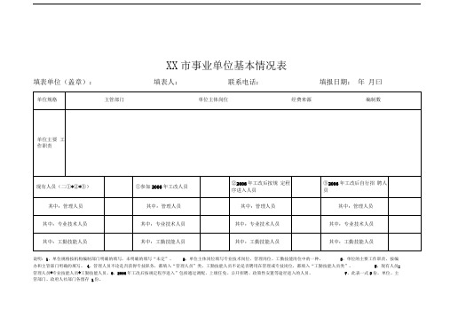 事业单位岗位设置与聘用系列填表