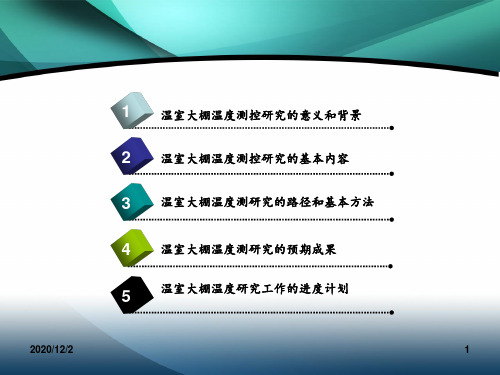 基于单片机的温室大棚的温度测控系统设计 ppt课件