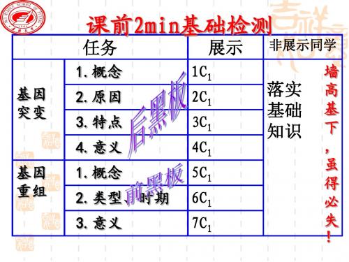5.1 基因突变和基因重组(一轮公开课)