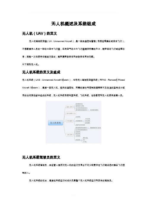 无人机概述及系统组成
