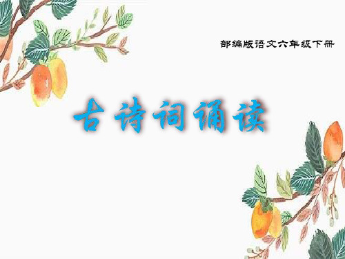 六年级下册《古诗词诵读(全)》课件(共119张PPT)