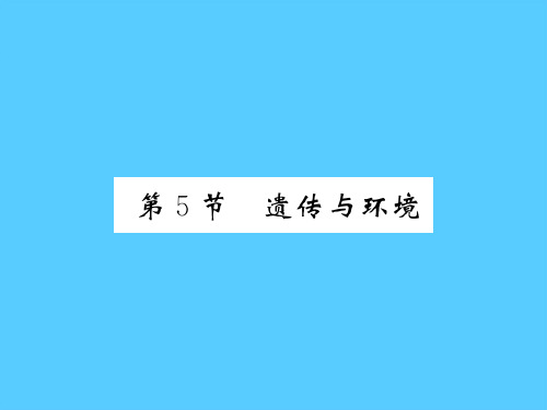 20.5 遗传与环境 2020秋北师大版八年级上册生物课件PPT