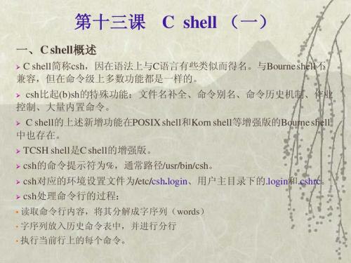 第十三课 C shell