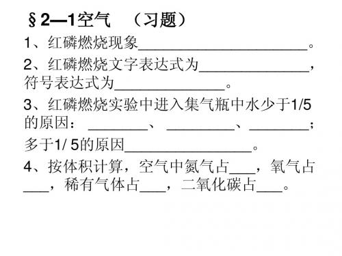 2—1空气   (习题)