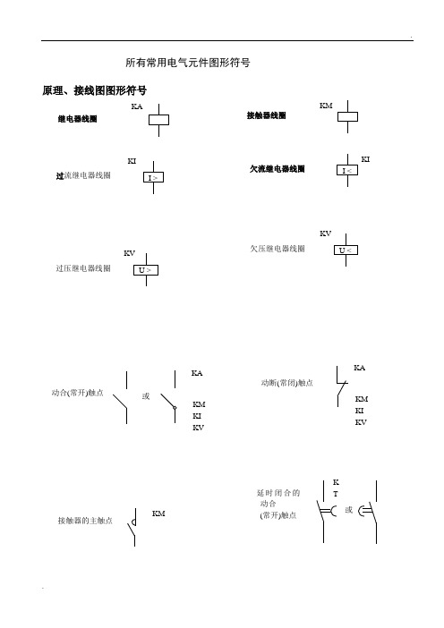 所有常用电气元件图形符号