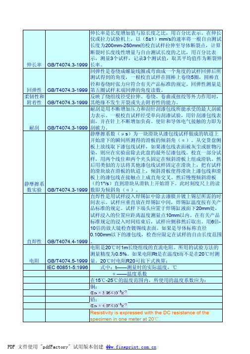 漆包线试验方法