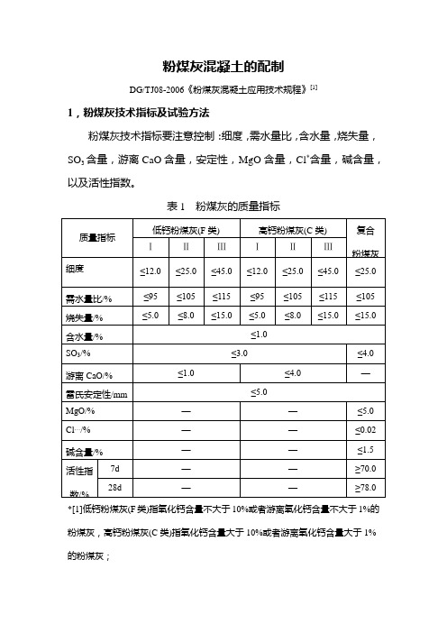 矿渣、粉煤灰混凝土的配制