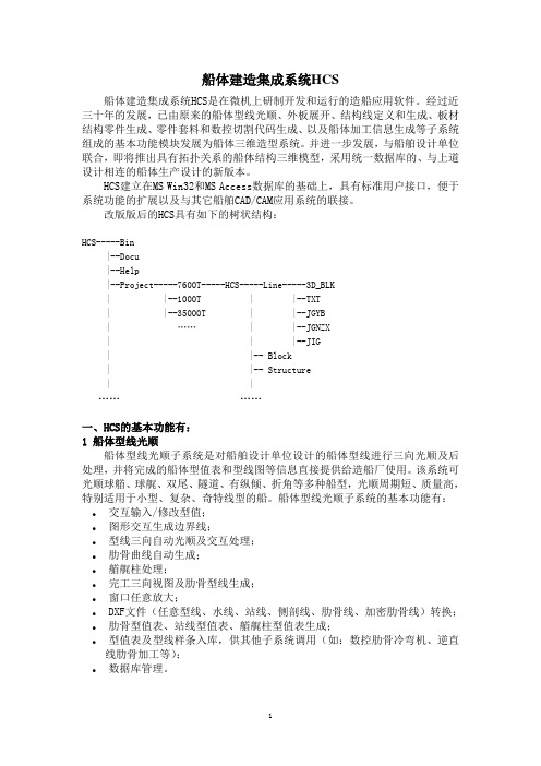 船体建造集成系统HCS