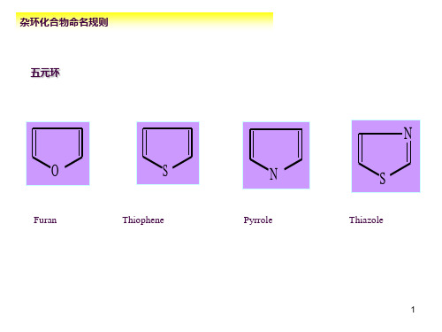 杂环化合物英文命名ppt课件