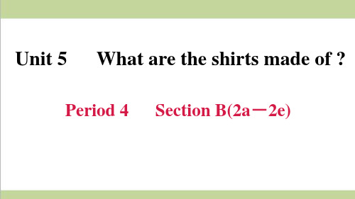 新人教版九年级(全一册)英语 Unit 5 Period 4 Section B(2a-2e) 重点习题练习复习课件