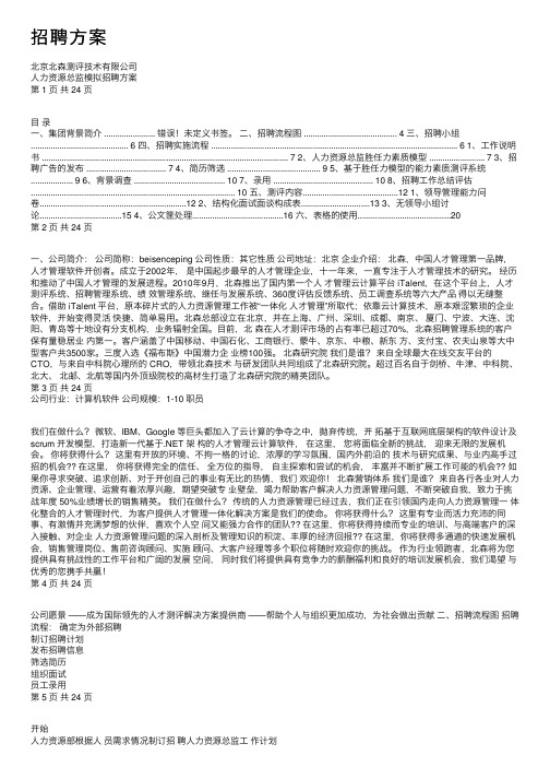 招聘方案——精选推荐