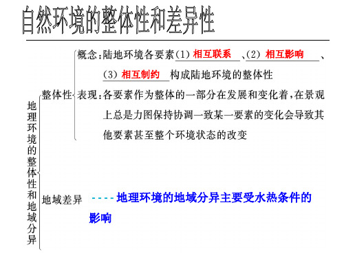 自然地理环境的整体性和差异性