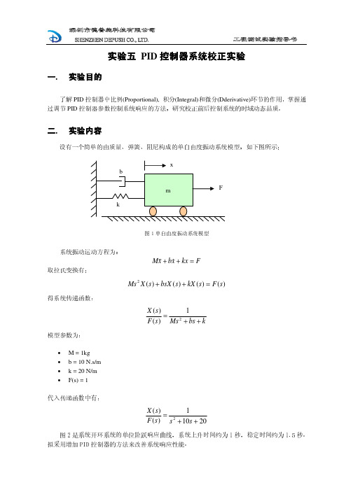 05PID控制器系统校正实验